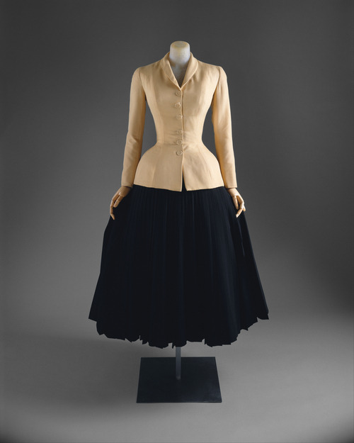 Christian Dior &#8220;New Look&#8221; suit ca. 1947 via The Costume Institute of The Metropolitan Museum of Art