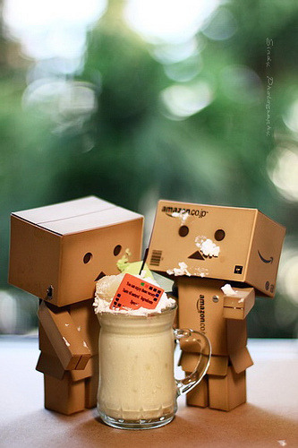 Tagged Coffee Whip Cream Danbo Drink Cute Box Robot Box Robot Amazon Amazon