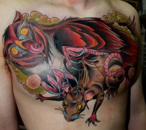 Tagged: tattoo boy owl chest