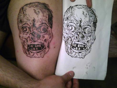 zombie tattoo. Bill Fick Zombie Tattoo!