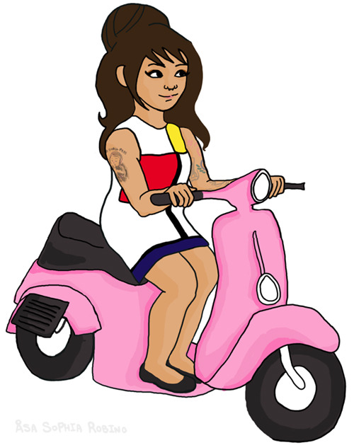 I spent a lot more time drawing Nica than her vespa so there 8217