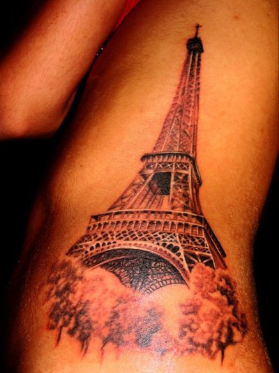 my third tattoo, because I love The Eiffel Tower