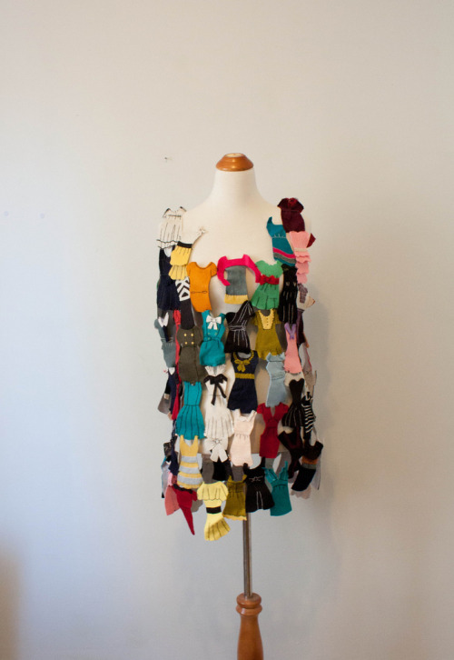 youngcaptive:

something from nothing. by me. 77 tiny felt dresses. 2010.
