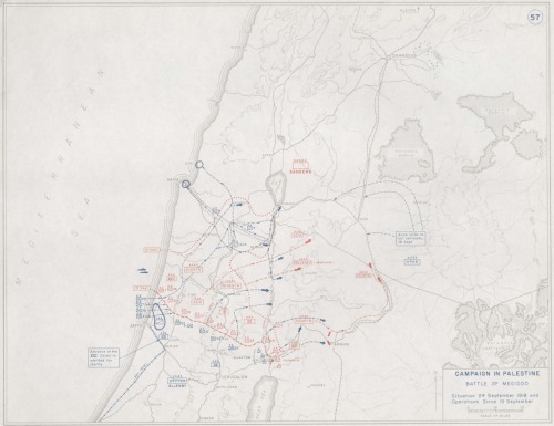 world war 1 map 1918. Map of Palestine 1918 Battle