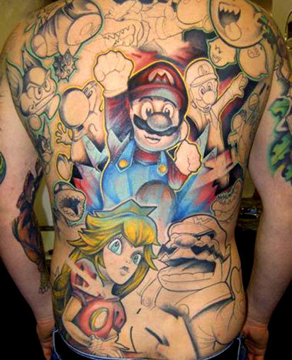 pretty cool tattoo but i don 8217t love super mario enough to