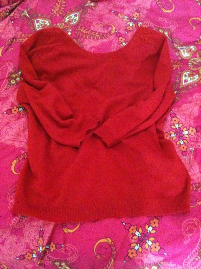 Front of 3/4 sweater from Zara. The back is even cuter because there&#8217;s a bow:)