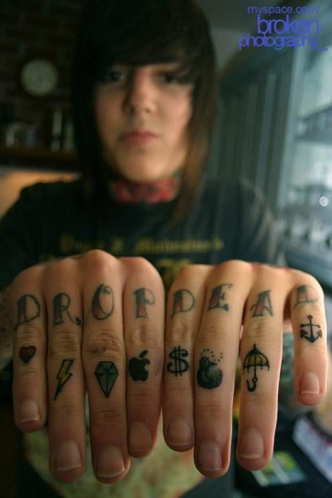 drop dead tattoo. #drop dead tattoo #hand tattoo