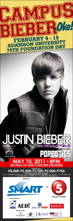 justin bieber live in manila. My World Tour: Justin Bieber