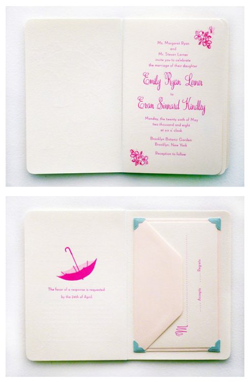 Lovely wedding invitation booklet by Amelia Groham I love mini envelopes in