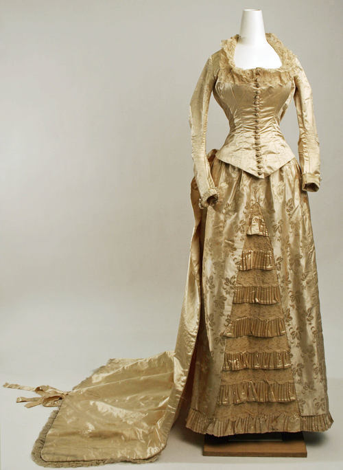 Wedding dress ca. 1875 via The Costume Institute of The Metropolitan Museum of Art