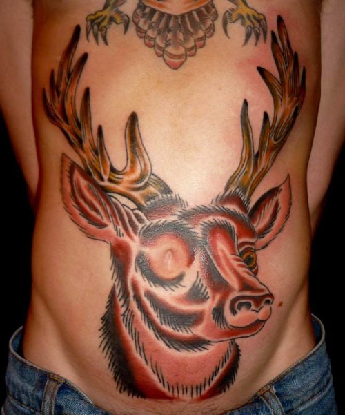 Stag by Daniel Morris Red Sea Tattoo Manchester