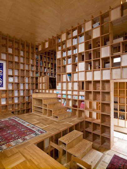This 52 square meter (560 square feet) home in Japan was designed to store the owner&#8217;s massive collection of books. 