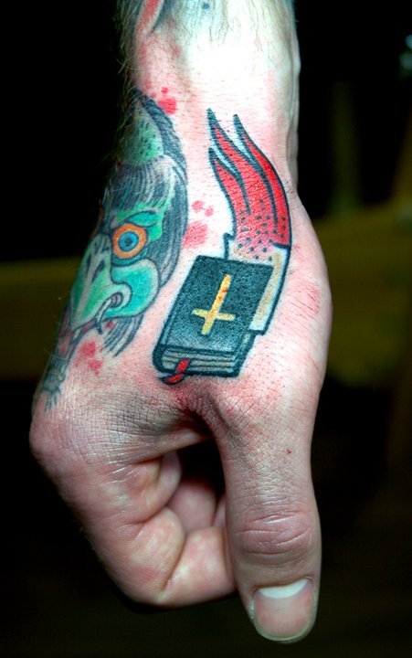 Bible tattoo by Karrie Blackbird Posted Tue February 22nd 2011 at 519pm
