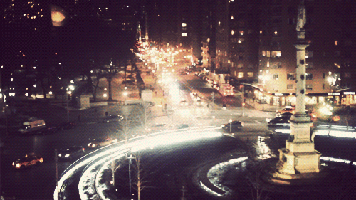 fromme-toyou:  New York can be a magical place. Taxi cabs &amp; Columbus Circle/ the view from the Blog Lovin awards 