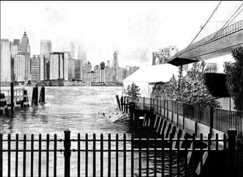 new york skyline drawing. New York City Skyline pencil