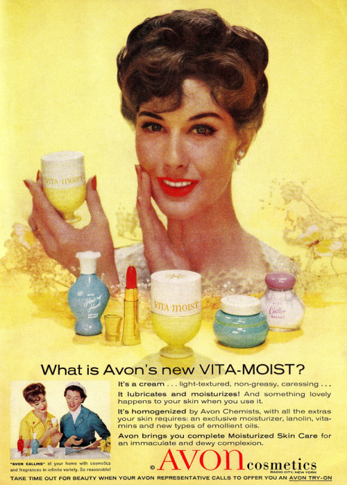 Avon and there lovely ads from the 50s
