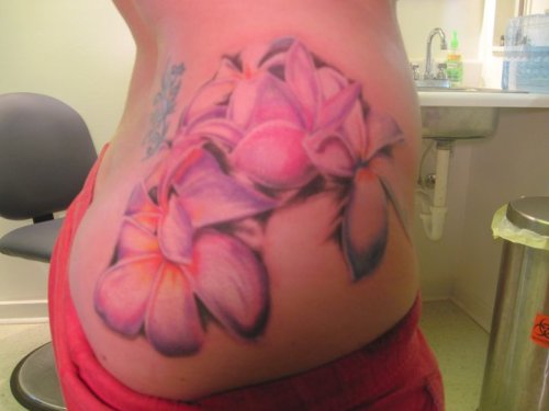 tattoos of flowers on hip. Tagged: hip tattooslower back