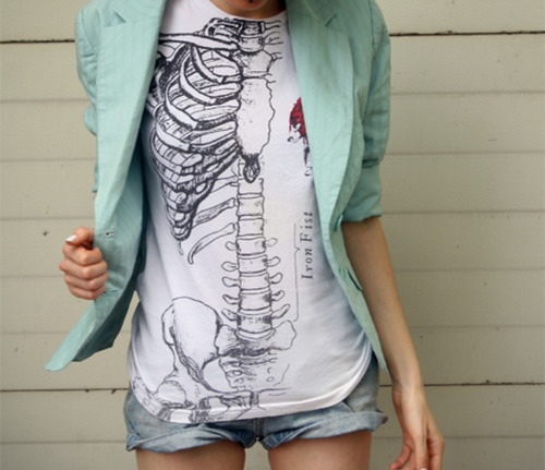 über cool spinal tshirt for girl ! via www.ironfistclothing.com