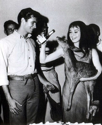 Anthony Perkins and Audrey Hepburn