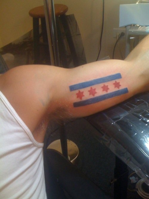 I am always impressed with guys who can pull off state flag tattoos