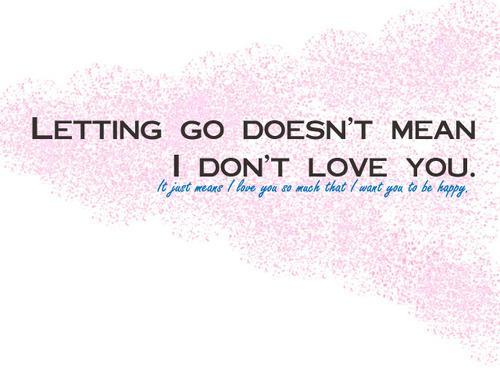 You have to let go&#8230;