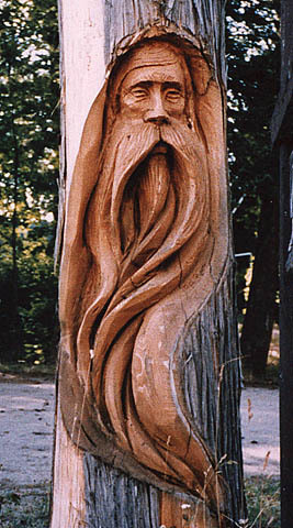 Men Wood Carving Tree