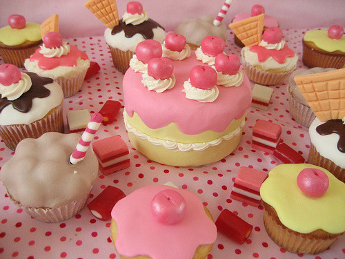 Tagged cake cupcakes shakes malts waffle cones fondet candy cute 