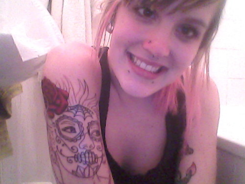 day of the dead tattoos for girls. my new one (unfinished) : day