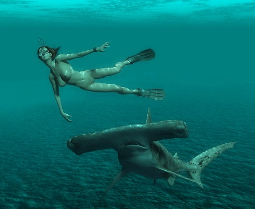 Erotic underwater sex