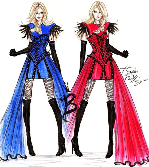 Britney Spears'Femme Fatale' fashion illustration by Hayden Williams