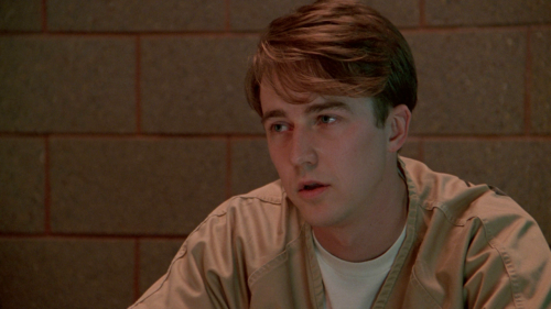 Edward Norton | Primal Fear (1996) | Dir. Gregory Hoblit
Edward Norton was practically a fetus in his first foray into the film world, 1996&#8217;s Primal Fear. Norton stars as Aaron, an altar boy is accused of murdering a priest and Richard Gere is his lawyer who attempts to prove his innocence in what appears to be a case that cannot be won.
The cast is incredible with Laura Linney and Frances McDormand as supporting players, though it is Norton&#8217;s phenomenal performance is that really stands out. His character goes from meek, stuttering Southern boy to violent sociopath and back and he does it brilliantly. Just from this one film, you could tell that Edward Norton had an amazing career ahead of him. 
He should have won the Academy Award for this film. How can we live in a world where Cuba Gooding Jr. has a Oscar but Edward Norton does not?