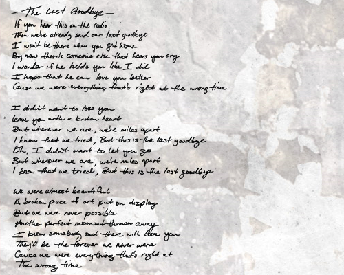 david cook the last goodbye lyrics. 14.04.2011 / tags: #david cook