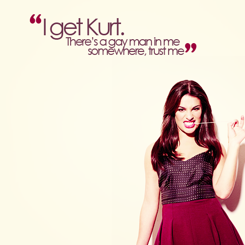 
day 20 → favourite lea quote (about rachel or kurt)
 