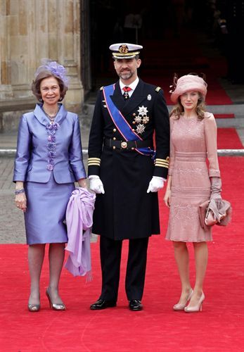 spanish royal wedding dresses. Members of the Spanish Royal