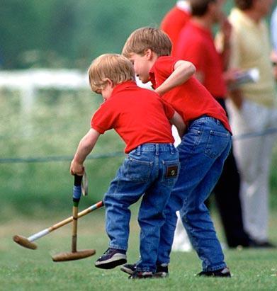 young prince harry and william. young Prince William and