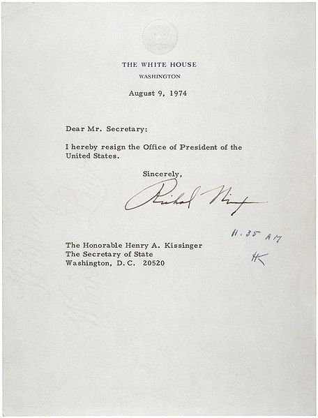 funny resignation letter. Nixon#39;s resignation letter