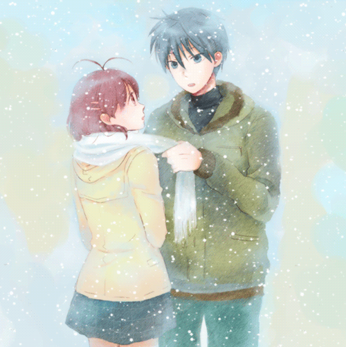 anime couples with wings. Via anime couples ~♥. (Source : fuckyeahanimecouples)