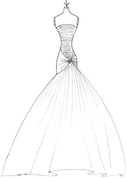 wedding dress sketch