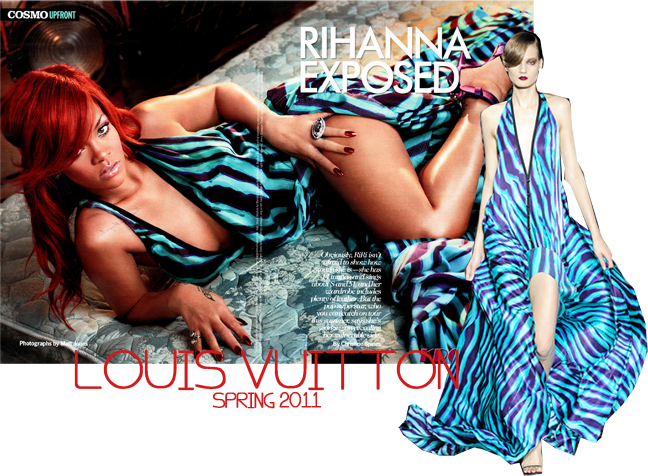 Rihanna featured in July&#8217;s issue of Cosmopolitan in Louis Vuitton.