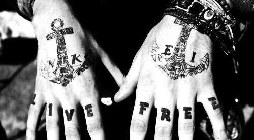 Tagged anchors live free hand tattoo hand tattoos finger tattoo finger 