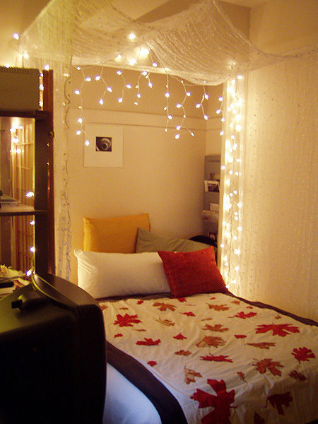 DIY Canopy Bed Lighted by furniture for small spaces Canopy Beds are ...
