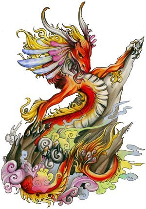 koi dragon tattoos. Dragon with Koi-like features