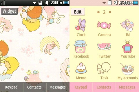 LITTLE TWIN STARS theme for SAMSUNG CORBY 2

DOWNLOAD: http://www.mediafire.com/?6pwpt7344pkhqqe
PASSWORD: yaptus

enjoy :)