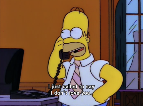 Eu só liguei para dizer que eu não amo você.