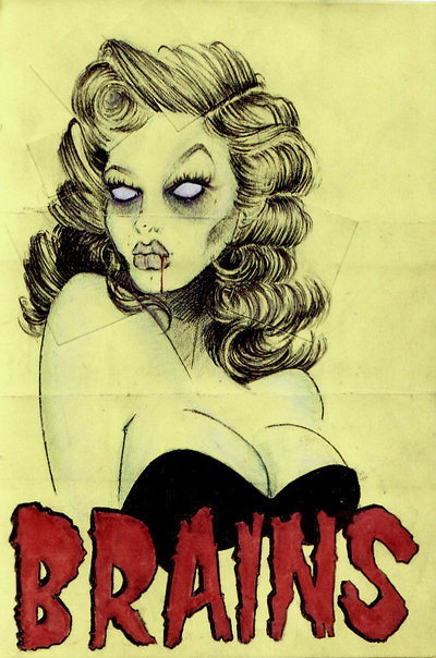 Filed under images brains drawing zombie girl zombies art