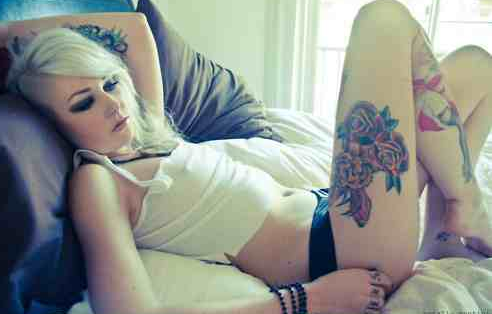 tagged as girl tattoo tattoos blonde hot
