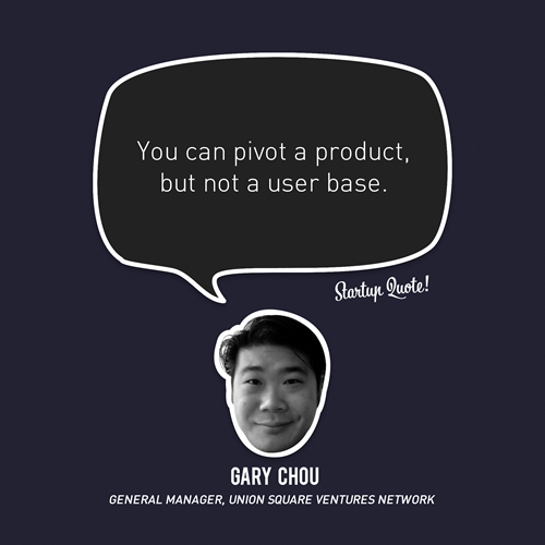 Puedes pivotar un producto, pero no a tu base de clientes.