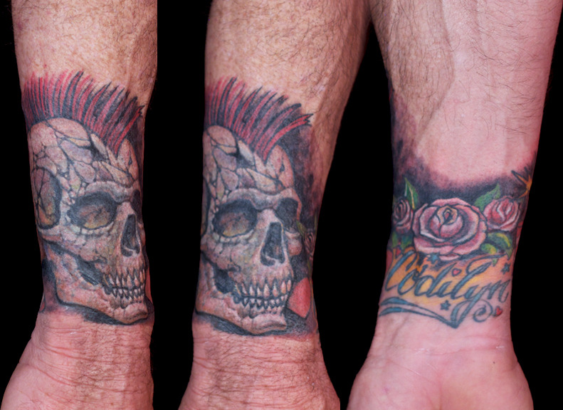 Johnny’s wrist cover-up by Paco Dietz @ Graven Image Tattoo