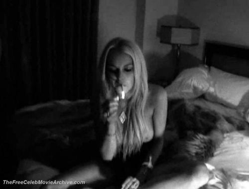 Lindsay Lohan joins us for Titty Tuesday as she takes a smoke
