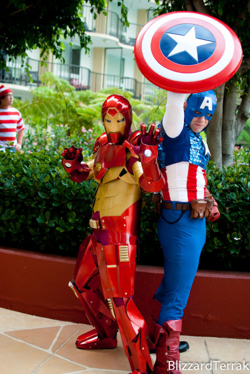 Iron Man &amp; Captain America Cosplayers from Anime LAphotography by blizzardterrak